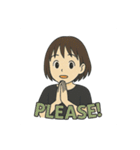 アクティブガールの英語スタンプ（個別スタンプ：21）