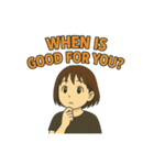 アクティブガールの英語スタンプ（個別スタンプ：23）
