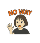 アクティブガールの英語スタンプ（個別スタンプ：25）