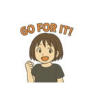 アクティブガールの英語スタンプ（個別スタンプ：27）