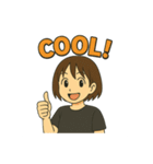 アクティブガールの英語スタンプ 2（個別スタンプ：7）