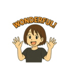 アクティブガールの英語スタンプ 2（個別スタンプ：9）