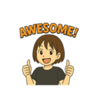 アクティブガールの英語スタンプ 2（個別スタンプ：12）
