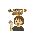 アクティブガールの英語スタンプ 2（個別スタンプ：13）