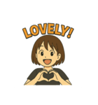 アクティブガールの英語スタンプ 2（個別スタンプ：15）