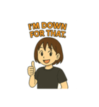 アクティブガールの英語スタンプ 2（個別スタンプ：18）