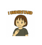 アクティブガールの英語スタンプ 2（個別スタンプ：30）