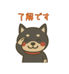 もちっと黒柴〜日常会話に添えて〜（個別スタンプ：16）