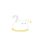 まんじゅうみたいな白い猫-ご満悦-（個別スタンプ：6）