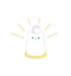 まんじゅうみたいな白い猫-ご満悦-（個別スタンプ：11）