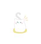 まんじゅうみたいな白い猫-ご満悦-（個別スタンプ：12）