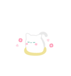まんじゅうみたいな白い猫-ご満悦-（個別スタンプ：15）
