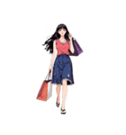 旅する上品な女性のしぐさスタンプ（個別スタンプ：27）