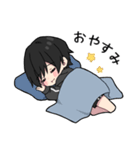 黒パーカーくん⑱（個別スタンプ：1）