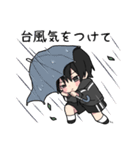 黒パーカーくん⑱（個別スタンプ：5）