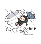 黒パーカーくん⑱（個別スタンプ：7）