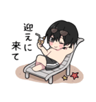 黒パーカーくん⑱（個別スタンプ：9）
