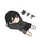 黒パーカーくん⑱（個別スタンプ：14）