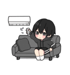 黒パーカーくん⑱（個別スタンプ：22）
