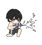 黒パーカーくん⑱（個別スタンプ：31）
