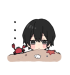 黒パーカーくん⑱（個別スタンプ：32）