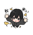 黒パーカーくん⑱（個別スタンプ：36）