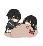 黒パーカーくん⑱（個別スタンプ：38）