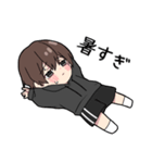 黒パーカーくん(イメチェンver.)⑱（個別スタンプ：14）