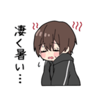 黒パーカーくん(イメチェンver.)⑱（個別スタンプ：15）
