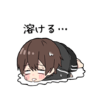 黒パーカーくん(イメチェンver.)⑱（個別スタンプ：21）
