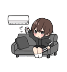 黒パーカーくん(イメチェンver.)⑱（個別スタンプ：22）