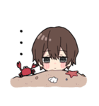黒パーカーくん(イメチェンver.)⑱（個別スタンプ：32）