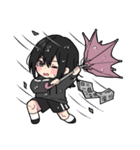 黒パーカーちゃん⑱（個別スタンプ：6）
