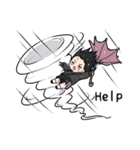 黒パーカーちゃん⑱（個別スタンプ：7）