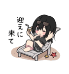 黒パーカーちゃん⑱（個別スタンプ：9）