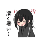 黒パーカーちゃん⑱（個別スタンプ：15）