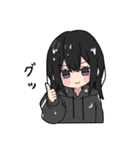 黒パーカーちゃん⑱（個別スタンプ：20）