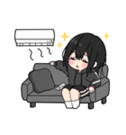 黒パーカーちゃん⑱（個別スタンプ：23）