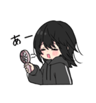 黒パーカーちゃん⑱（個別スタンプ：28）