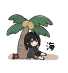 黒パーカーちゃん⑱（個別スタンプ：29）