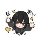 黒パーカーちゃん⑱（個別スタンプ：36）