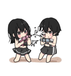 黒パーカーちゃん⑱（個別スタンプ：37）