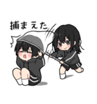 黒パーカーちゃん⑱（個別スタンプ：39）