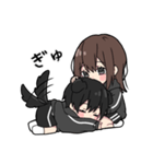 黒パーカーくんと黒パーカーちゃん⑩（個別スタンプ：6）