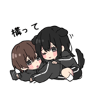 黒パーカーくんと黒パーカーちゃん⑩（個別スタンプ：12）