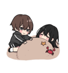 黒パーカーくんと黒パーカーちゃん⑩（個別スタンプ：17）
