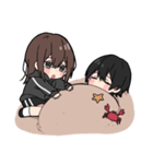 黒パーカーくんと黒パーカーちゃん⑩（個別スタンプ：19）