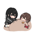 黒パーカーくんと黒パーカーちゃん⑩（個別スタンプ：20）
