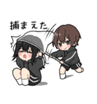 黒パーカーくんと黒パーカーちゃん⑩（個別スタンプ：21）