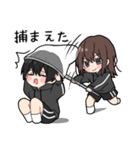 黒パーカーくんと黒パーカーちゃん⑩（個別スタンプ：23）